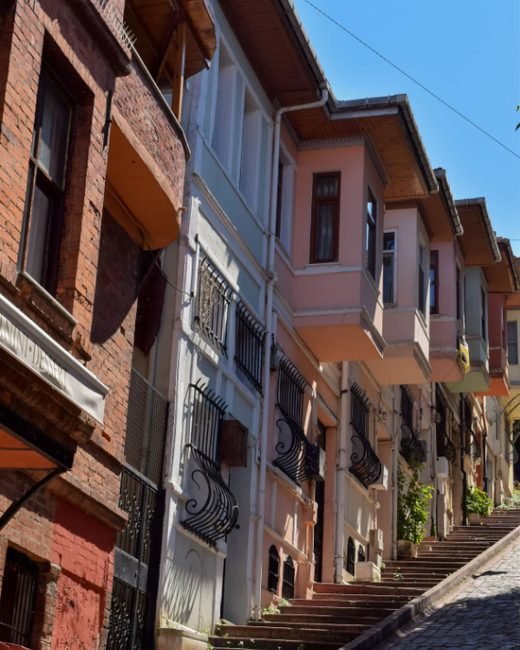 Raw stock photo: colourful houses in Balat