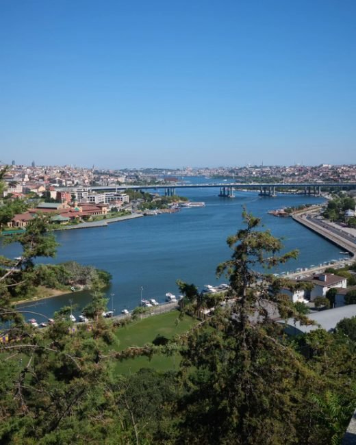 Raw stock photo: the Golden Horn from Pierre Loti Hill